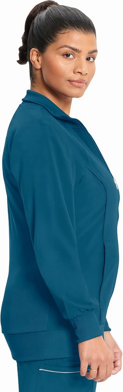 Infinity Cherokee Zip Front Scrub Nurse Jackets for Women, 4-Way Stretch Fabric 2391A