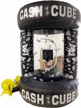 Inflatable Cash Cube Booth Machine - Three-Dimensional Money Grab Game Activity (Without Air Blower)