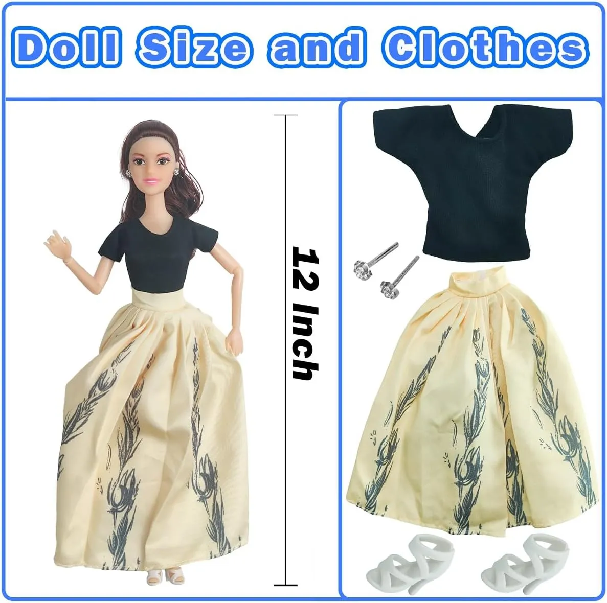 Interactive Family Toy Fun Action Figures Set, Imaginative Educational Family Doll Play, for Kids 3 (Editions D)
