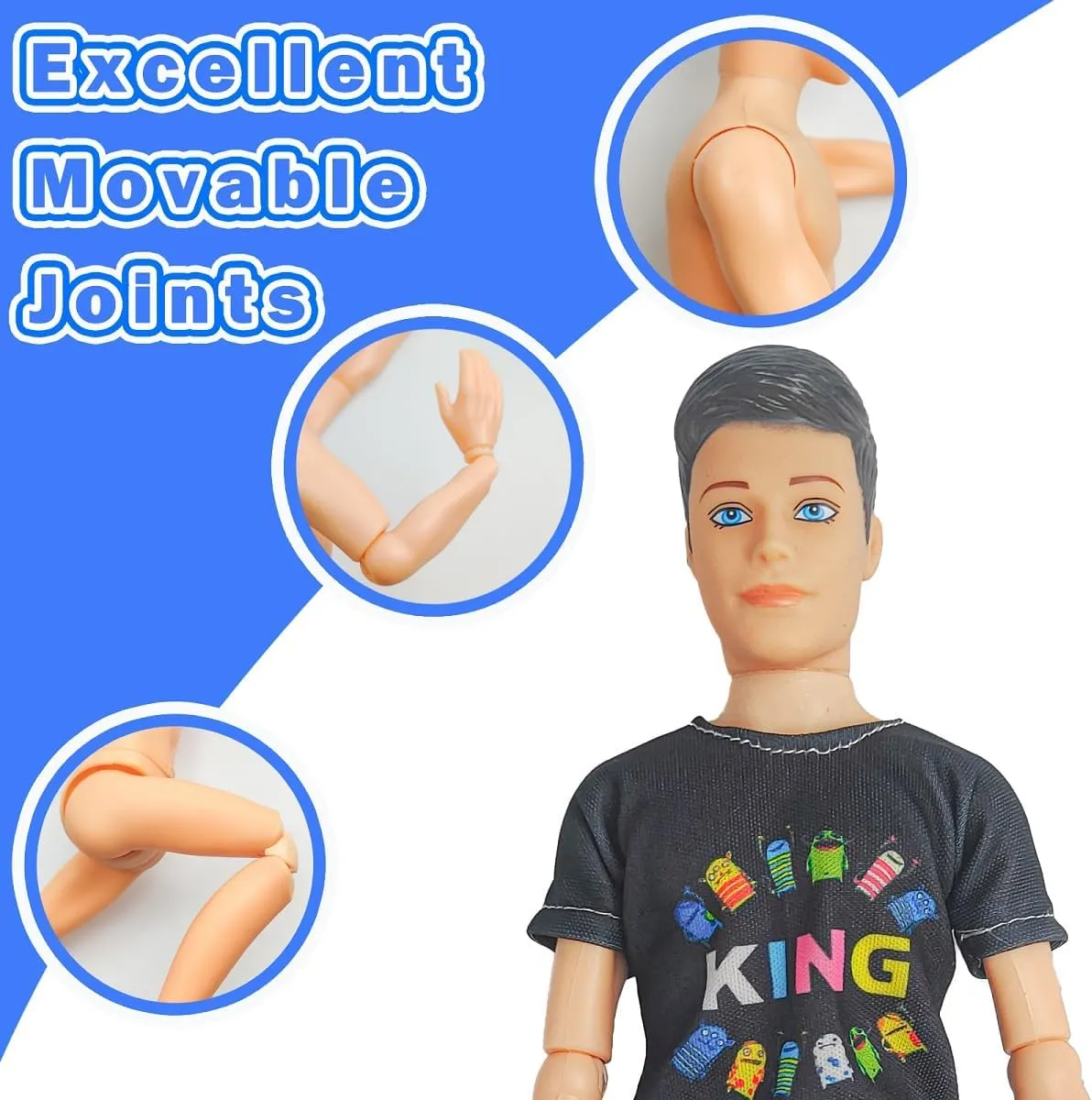 Interactive Family Toy Fun Action Figures Set, Imaginative Educational Family Doll Play, for Kids 3 (Editions D)