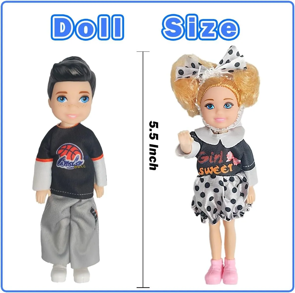 Interactive Family Toy Fun Action Figures Set, Imaginative Educational Family Doll Play, for Kids 3 (Editions D)