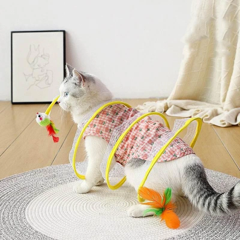 Interactive Cat Tunnel Toy - Foldable Play Tunnel for Cats