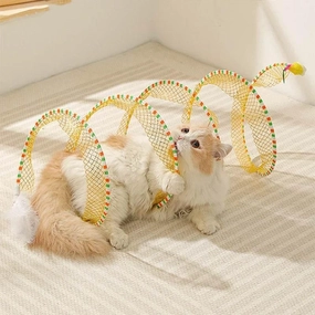 Interactive Cat Tunnel Toy - Foldable Play Tunnel for Cats