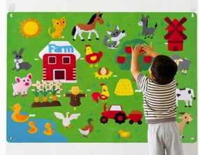 Interactive Felt Play Mat for Early Learning – Farm & Insect Styles