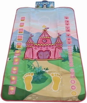Interactive Prayer Mat for Kids, 110x70cm, Digital Learning System with Speaker, Pink Castle Design