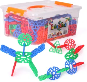 Interlinks Connector Building Toys, Interlocking Stem Toys for Boys and Girls, Baby and Toddler Toys, Creative Construction Stem Building Toys, Ages 3 