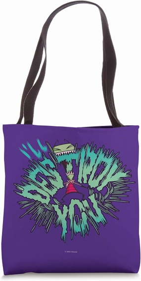 Invader Zim I'll Destroy You Tote Bag
