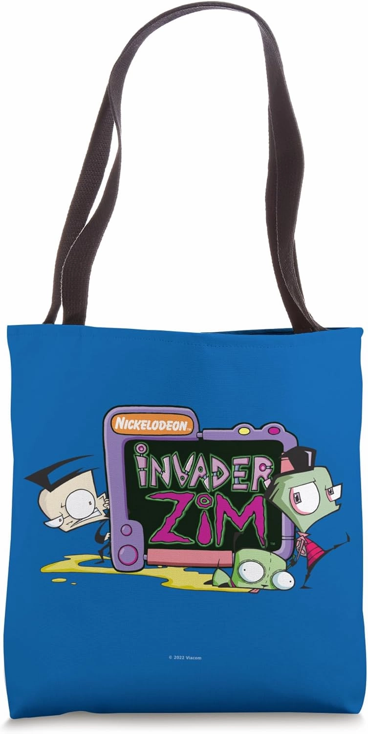 Invader Zim Logo With Gir And Dib Tote Bag
