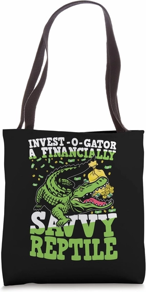 Invest-O-Gator A Financially Savvy Reptile Tote Bag