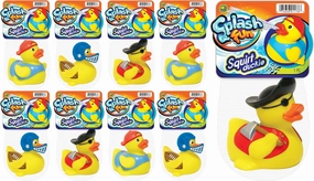 JA-RU Splash Fun Yellow Rubber Ducks Water Squirter for Kids (8 Assorted Rubber Ducks) Small Baby Bath Toys for Kids. Floating Water Toys. Beach & Pool Party Favors. 1178-8s