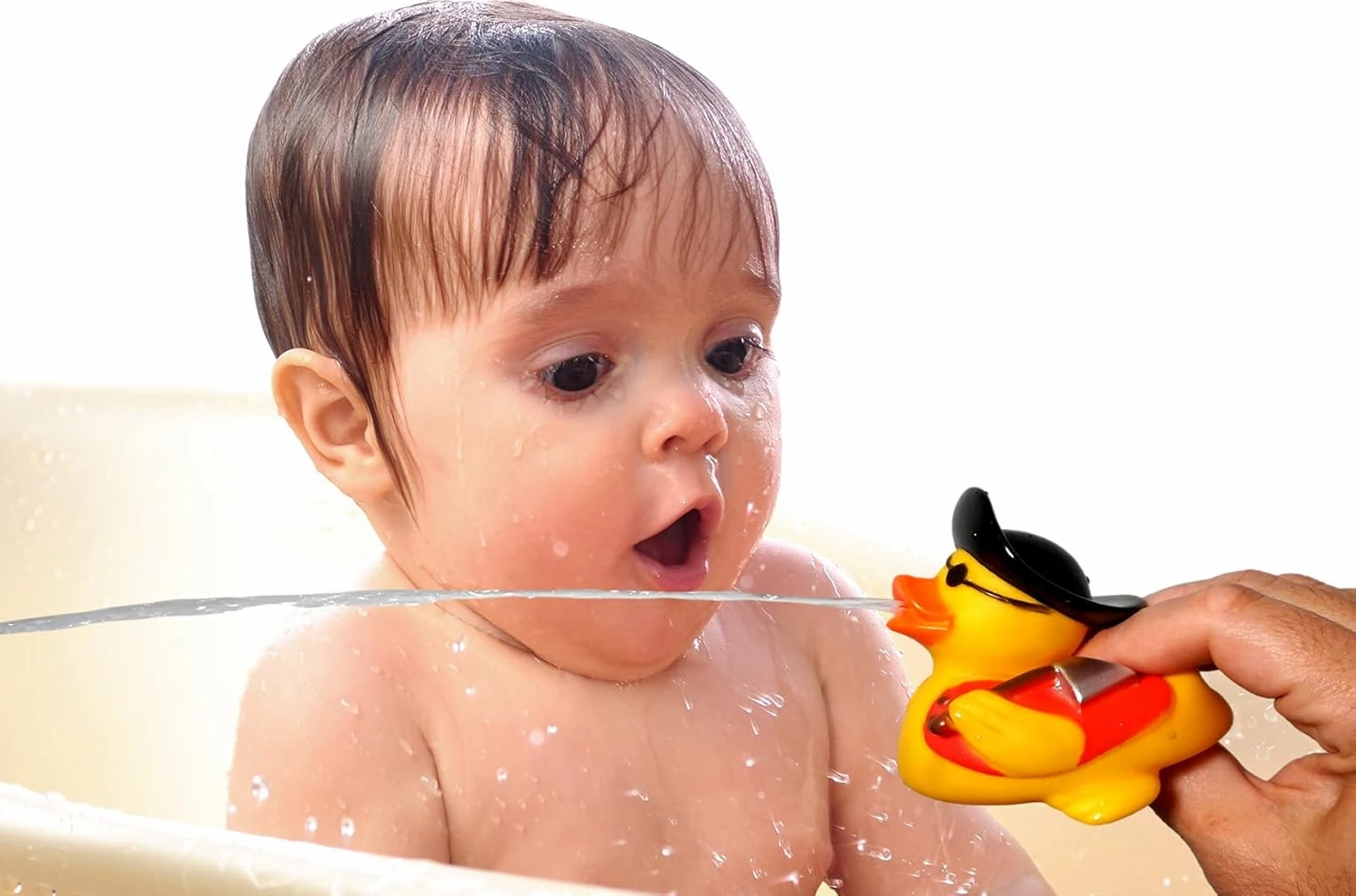 JA-RU Splash Fun Yellow Rubber Ducks Water Squirter for Kids (8 Assorted Rubber Ducks) Small Baby Bath Toys for Kids. Floating Water Toys. Beach & Pool Party Favors. 1178-8s