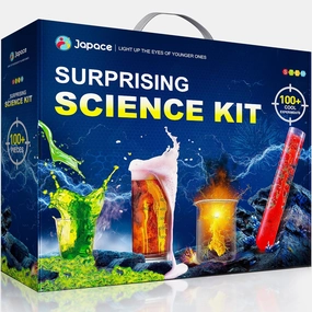 Japace 100  Experiments Science Kit for Kids, Cool Boy Christmas Birthday Gift Ideas, Chemistry and Physics Set STEM Toys for Boys Girls