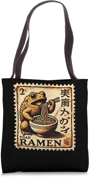 Japanese Cave Art Noodles Postage Stamp Toad Ramen Tote Bag