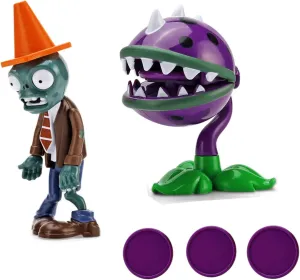 JHESAO 2 PCS Plants and Zombies Toys Action Figures Zombies PVZ Toys 1 2 Series Great Gifts for Kids and Fans, Birthday and Christmas Party New