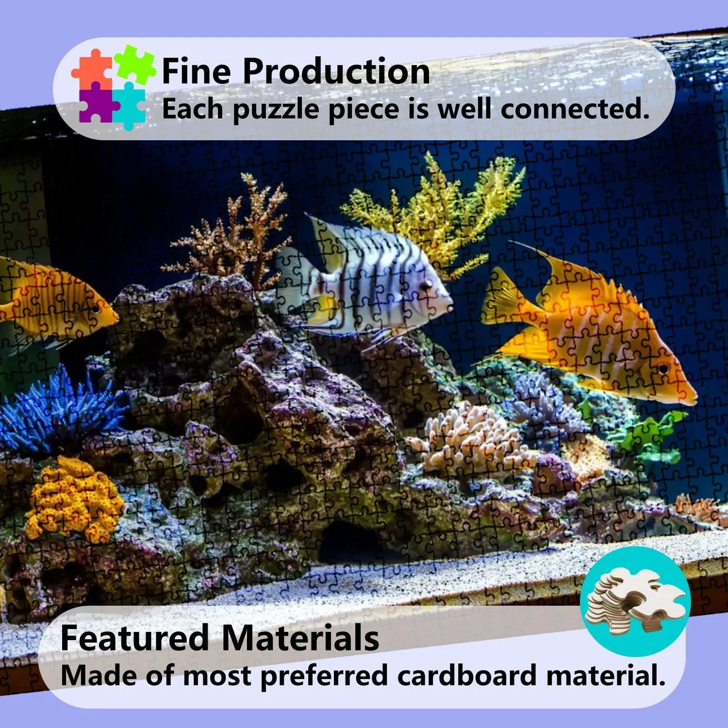 Jigsaw Puzzles 1000 Pieces for Adult Freshwater Aquarium Pseudo sea Style aquadesign Aquarium Puzzle Game for Family Wooden Puzzle Toy Educational Games Puzzles for Home Decor