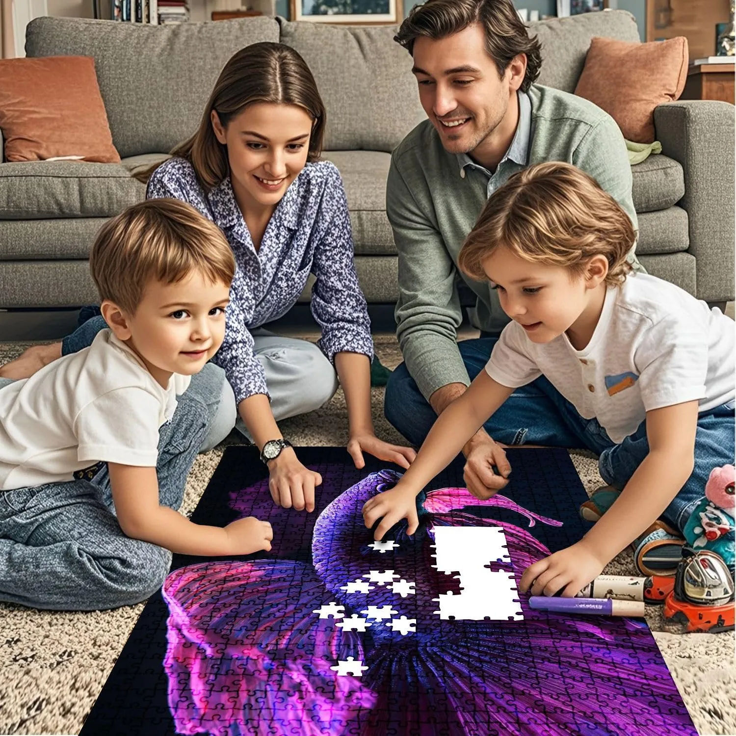 Jigsaw Puzzles 1000 Pieces for Adult Pink Betta Fish Fancy Betta The Moment Beautiful Puzzle Game for Family Wooden Puzzle Toy Educational Games Puzzles for Home Decor