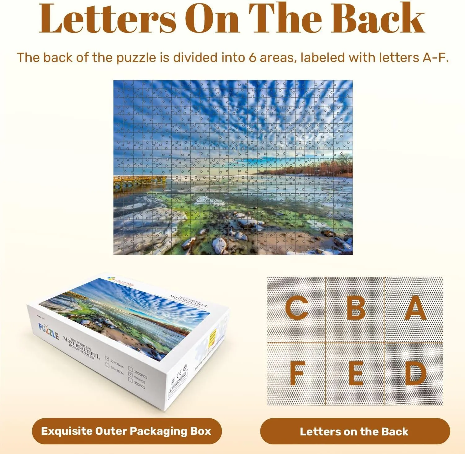 Jigsaw Puzzles 500 Pieces for Adult Fishing pier Frozen Chesapeake Bay Maryland Puzzle Game for Family Wooden Puzzle Toy Educational Games Puzzles for Home Decor