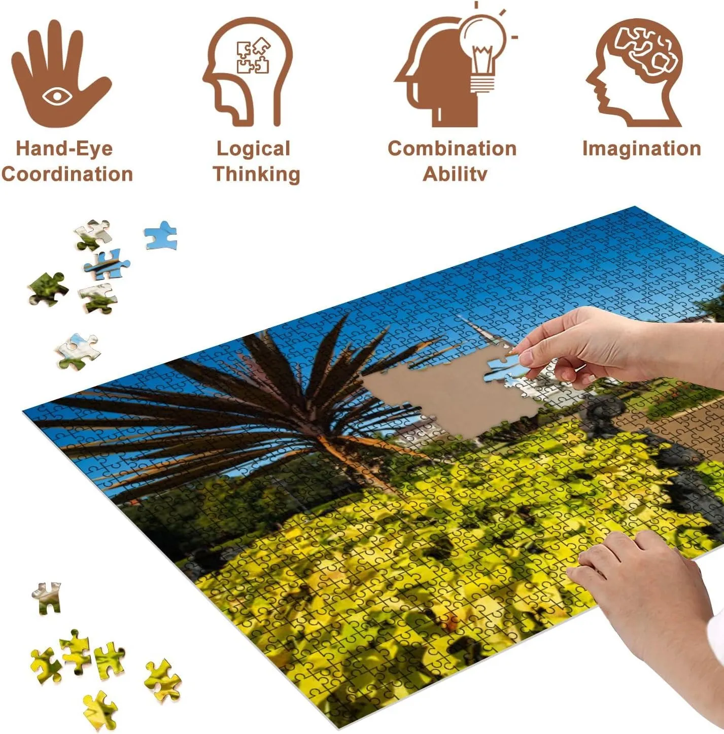 Jigsaw Puzzles 500 Pieces for Adult New Orleans Cityscape Puzzle Game for Family Wooden Puzzle Toy Educational Games Puzzles for Home Decor