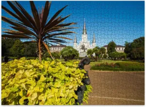 Jigsaw Puzzles 500 Pieces for Adult New Orleans Cityscape Puzzle Game for Family Wooden Puzzle Toy Educational Games Puzzles for Home Decor