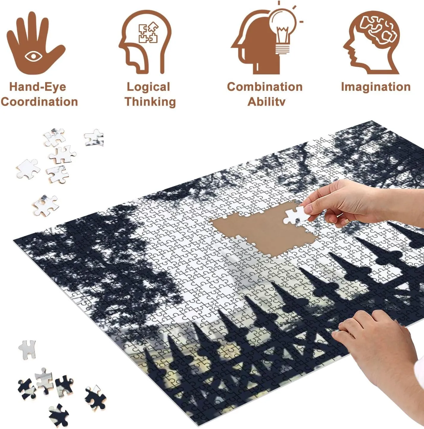 Jigsaw Puzzles 500 Pieces for Adult nola Puzzle Game for Family Wooden Puzzle Toy Educational Games Puzzles for Home Decor
