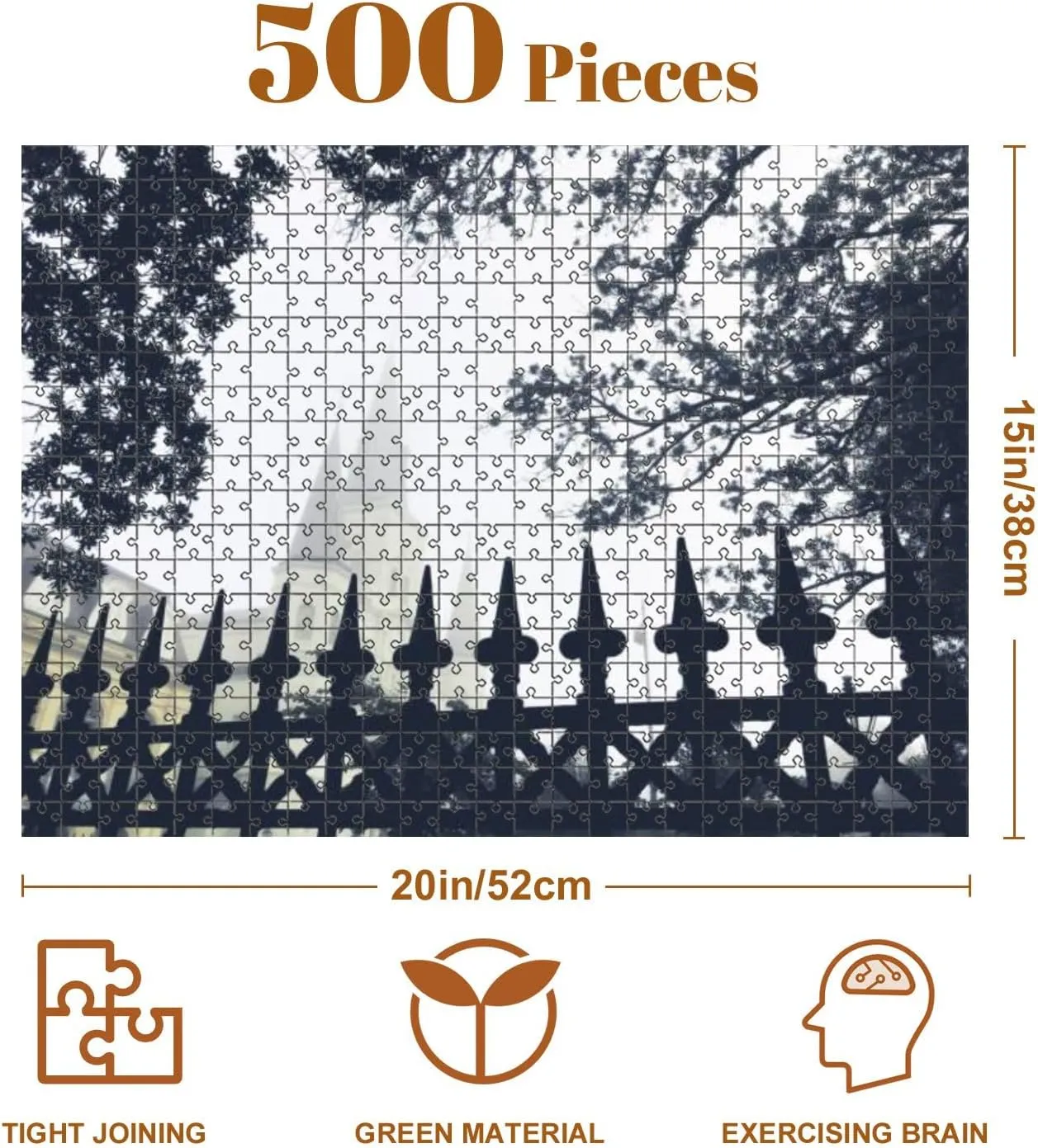Jigsaw Puzzles 500 Pieces for Adult nola Puzzle Game for Family Wooden Puzzle Toy Educational Games Puzzles for Home Decor
