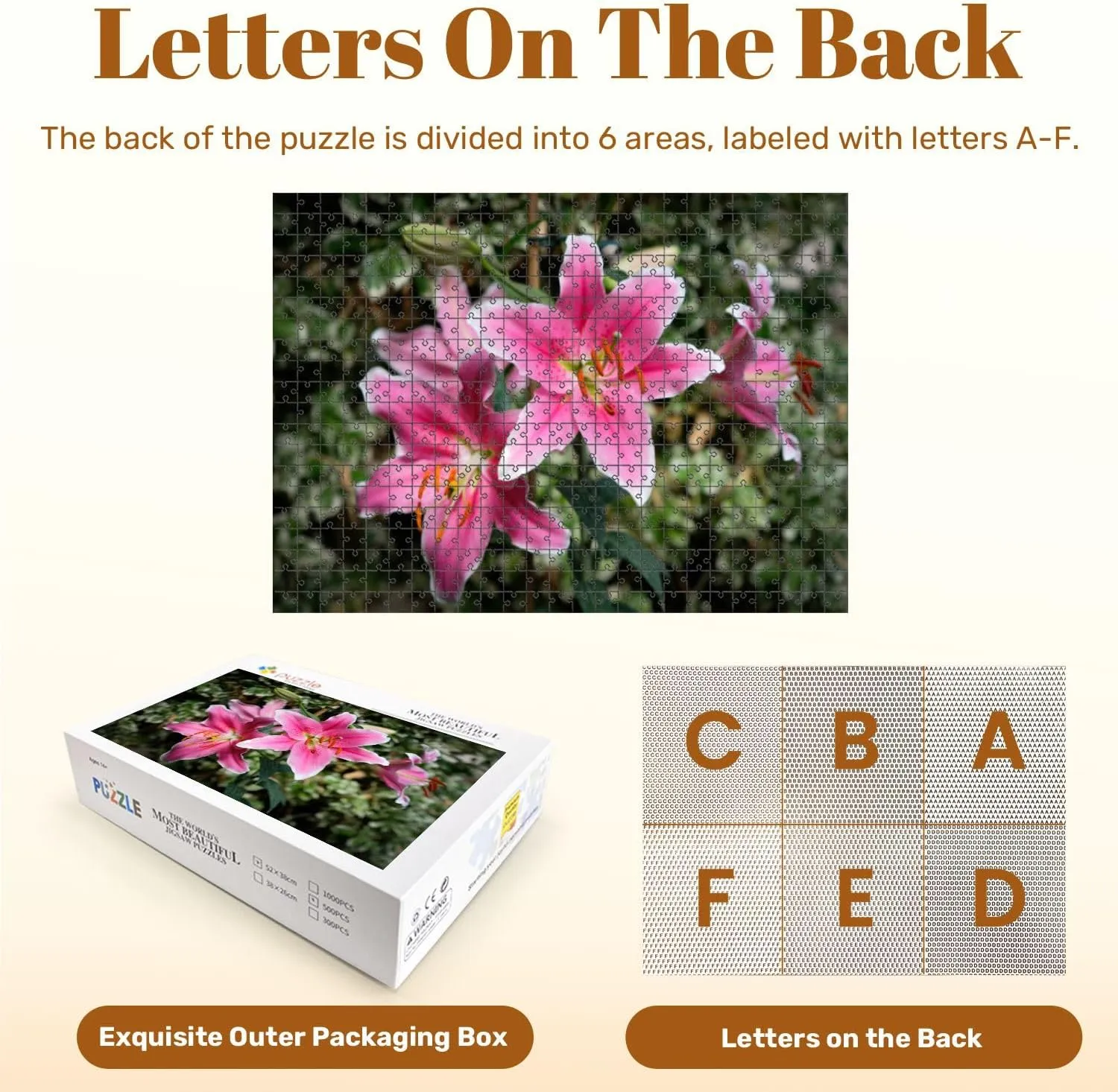 Jigsaw Puzzles 500 Pieces for Adult Pink Lily Stargazer Flowers an English Garden Puzzle Game for Family Wooden Puzzle Toy Educational Games Puzzles for Home Decor