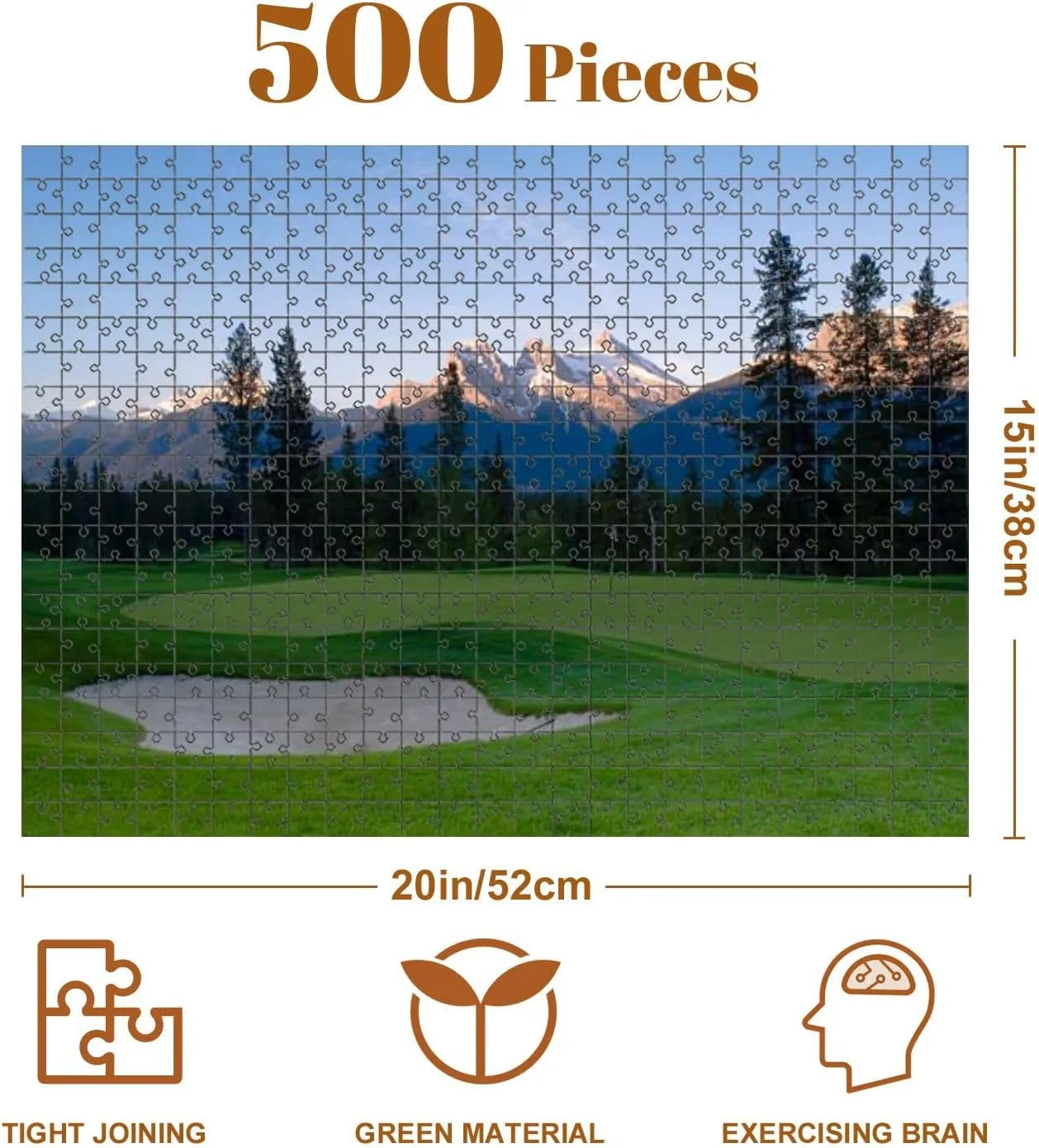 Jigsaw Puzzles 500 Pieces for Adult Rockies Puzzle Game for Family Wooden Puzzle Toy Educational Games Puzzles for Home Decor