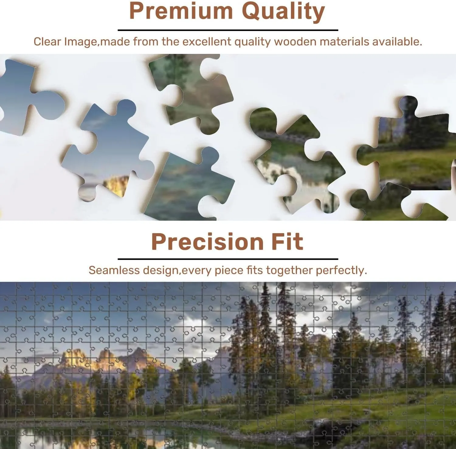 Jigsaw Puzzles 500 Pieces for Adult Silvertip Course Canmore Puzzle Game for Family Wooden Puzzle Toy Educational Games Puzzles for Home Decor