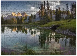 Jigsaw Puzzles 500 Pieces for Adult Silvertip Course Canmore Puzzle Game for Family Wooden Puzzle Toy Educational Games Puzzles for Home Decor