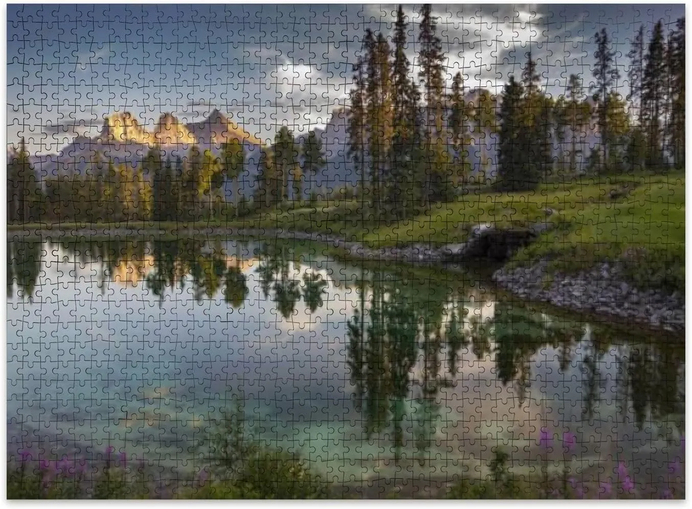 Jigsaw Puzzles 500 Pieces for Adult Silvertip Course Canmore Puzzle Game for Family Wooden Puzzle Toy Educational Games Puzzles for Home Decor