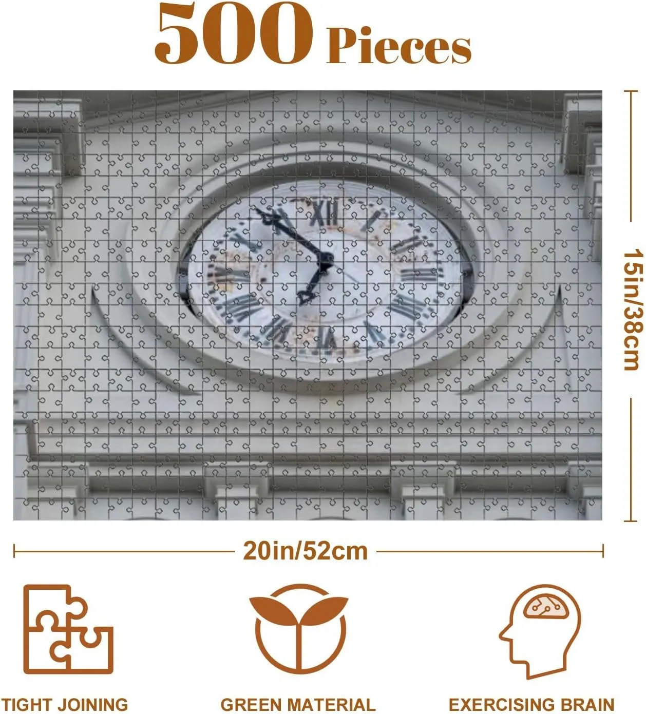 Jigsaw Puzzles 500 Pieces for Adult St Louis Cathedral New Orleans LA Puzzle Game for Family Wooden Puzzle Toy Educational Games Puzzles for Home Decor