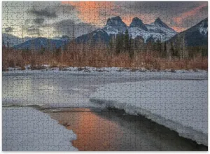 Jigsaw Puzzles 500 Pieces for Adult Three Sisters Canmore Puzzle Game for Family Wooden Puzzle Toy Educational Games Puzzles for Home Decor