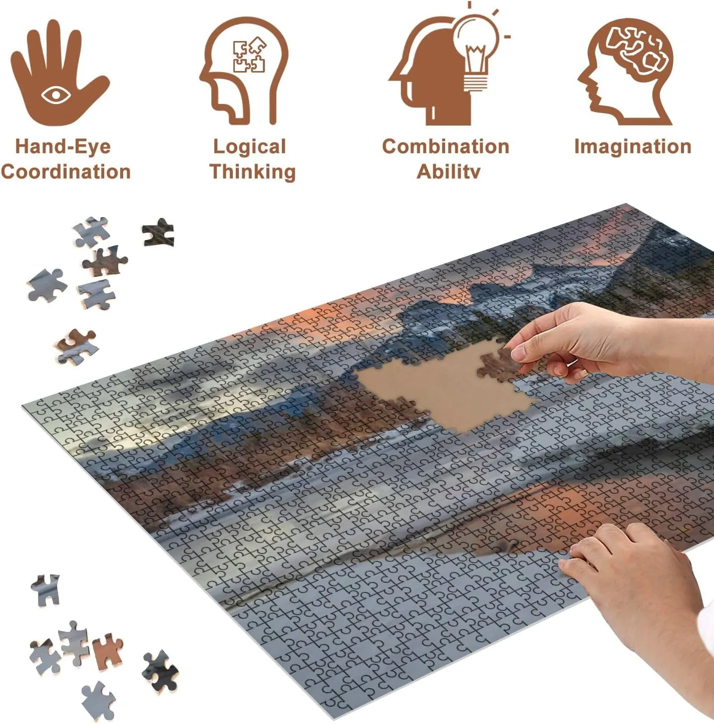 Jigsaw Puzzles 500 Pieces for Adult Three Sisters Canmore Puzzle Game for Family Wooden Puzzle Toy Educational Games Puzzles for Home Decor