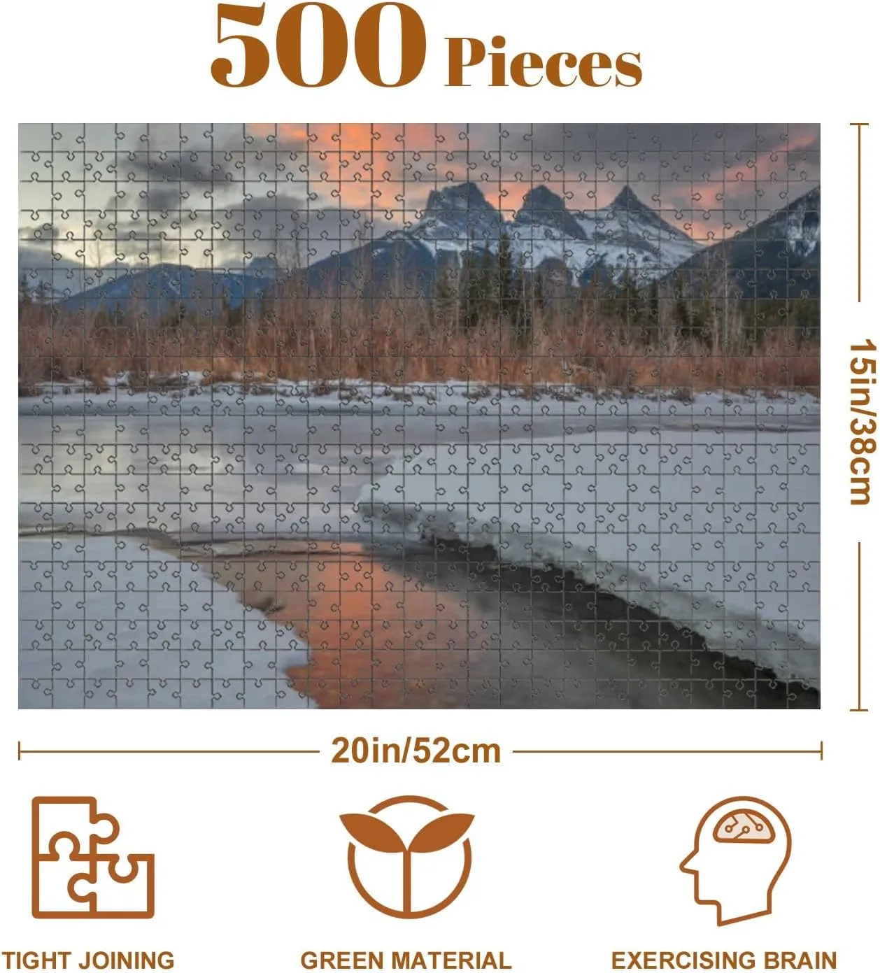 Jigsaw Puzzles 500 Pieces for Adult Three Sisters Canmore Puzzle Game for Family Wooden Puzzle Toy Educational Games Puzzles for Home Decor