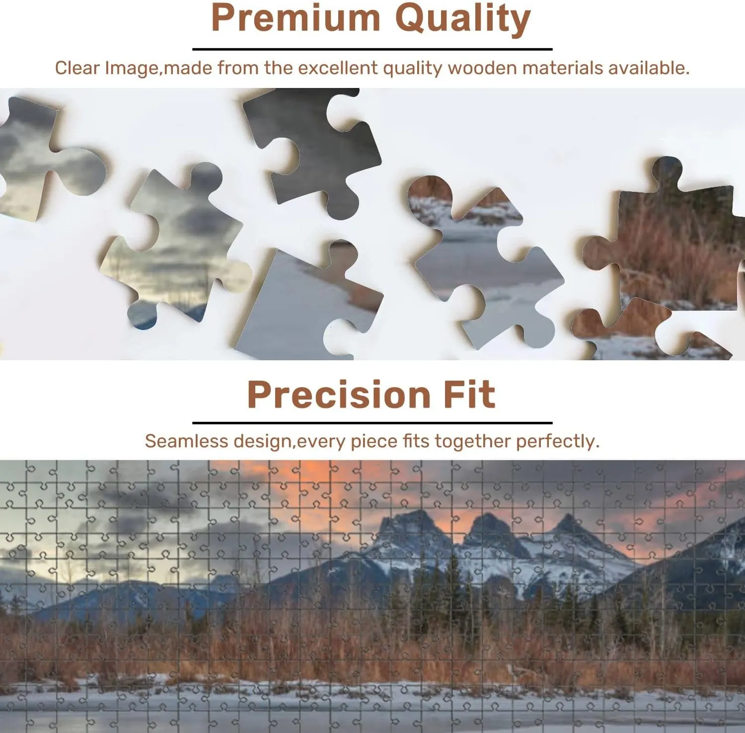 Jigsaw Puzzles 500 Pieces for Adult Three Sisters Canmore Puzzle Game for Family Wooden Puzzle Toy Educational Games Puzzles for Home Decor