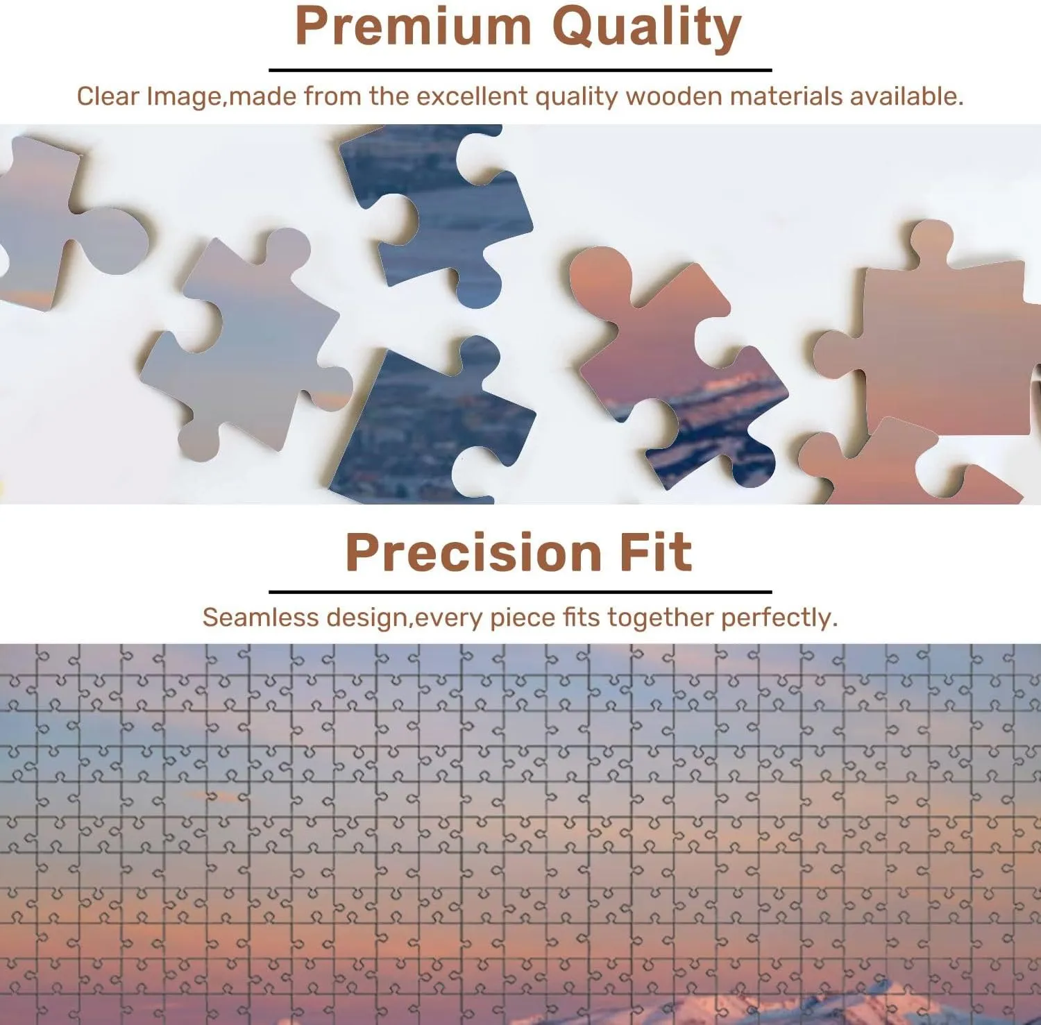 Jigsaw Puzzles 500 Pieces for Adult Western Tatras Rohace Winter time Slovakia Puzzle Game for Family Wooden Puzzle Toy Educational Games Puzzles for Home Decor