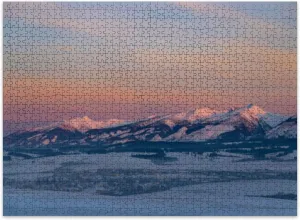 Jigsaw Puzzles 500 Pieces for Adult Western Tatras Rohace Winter time Slovakia Puzzle Game for Family Wooden Puzzle Toy Educational Games Puzzles for Home Decor