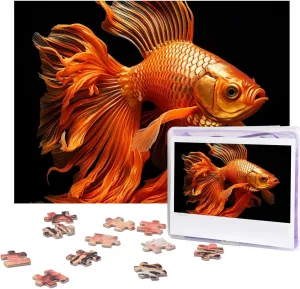 Jigsaw Puzzles 500 Pieces Personalized Puzzle for Adults Charming Fish Picture Puzzle Custom Puzzles from Photos Holiday Unique Gifts for Wall Art,Challenge Puzzles,Educational Games,Family Puzzles