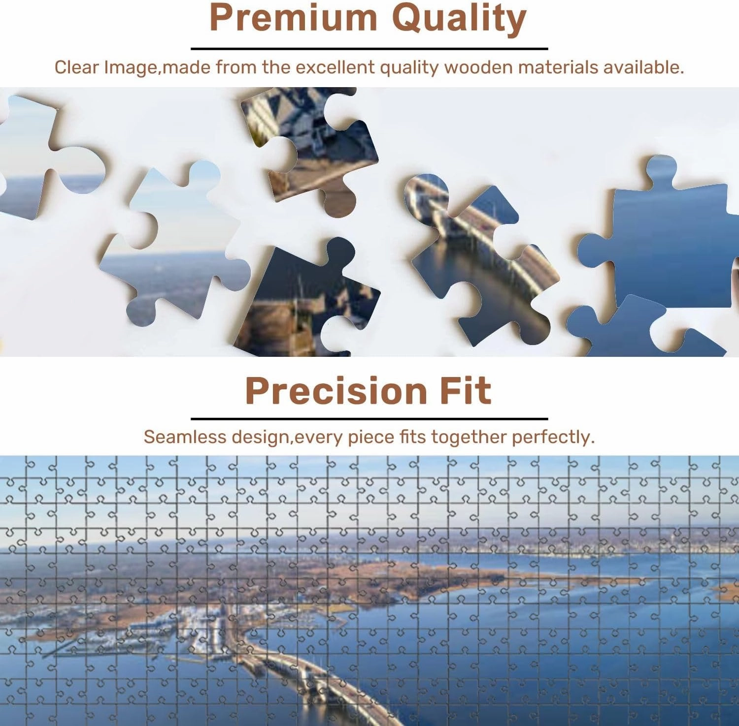 Jigsaw Puzzles 500 Pieces for Adult Mantoloking NJ Looking west into Brick Township Puzzle Game for Family Wooden Puzzle Toy Educational Games Puzzles for Home Decor