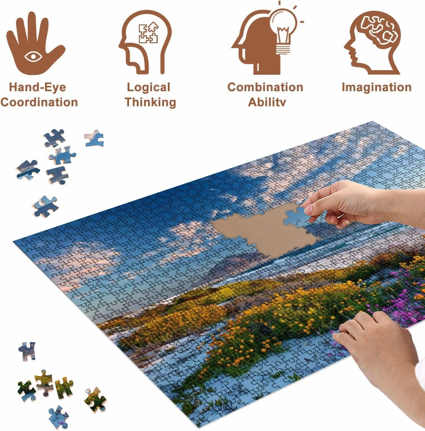 Jigsaw Puzzles 500 Pieces for Adult Scenic View Cape Town South Africa from bloubergstrand Puzzle Game for Family Wooden Puzzle Toy Educational Games Puzzles for Home Decor