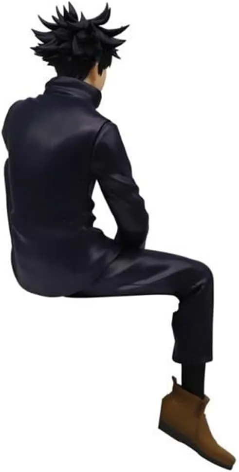 JJK Figure Fushiguro Megumi Figure, 15cm Sitting Pose Anime Action Figure Model Statue Cake Topper Decoration Handmade Collectible Desktop Figure