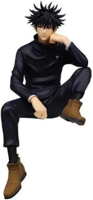 JJK Figure Fushiguro Megumi Figure, 15cm Sitting Pose Anime Action Figure Model Statue Cake Topper Decoration Handmade Collectible Desktop Figure