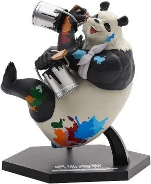 JJK Figure Panda Model, 16cm Painting Scene Anime Action Figure JJK Statue Handmade Collectible Desktop Figure Decoration Gifts
