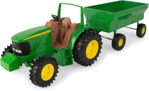 John Deere Kids Tractor Wagon Set - 8 Inch Toy Tractors for Toddlers Ages 3 and Up