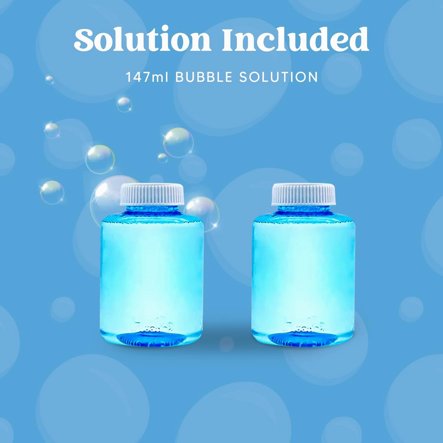 JOYIN 2 Bubble Guns with 2 Refill Solution (10 oz Total), Bubbles Maker, Blower for Kids, Toddlers, Outdoors Activity, Birthday Gift, Easter Basket Stuffers (Yellow Orange)