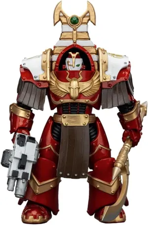 JOYTOY Warhammer 30K 1/18 Action Figure The Horus Heresy Thousand Sons Sekhmet Terminator Cabal Sekhmet with Combi-Melta and Achea Force Weapon Collection Model Birthday Gifts 5.35 Inches