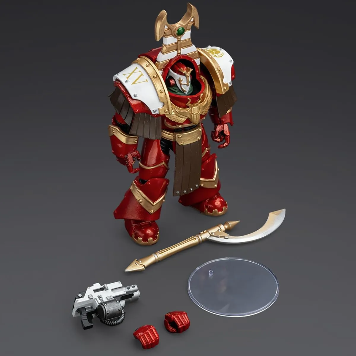 JOYTOY Warhammer 30K 1/18 Action Figure The Horus Heresy Thousand Sons Sekhmet Terminator Cabal Sekhmet with Combi-Melta and Achea Force Weapon Collection Model Birthday Gifts 5.35 Inches