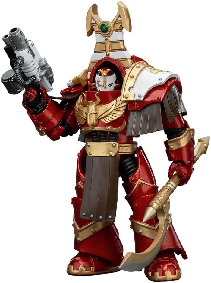 JOYTOY Warhammer 30K 1/18 Action Figure The Horus Heresy Thousand Sons Sekhmet Terminator Cabal Sekhmet with Combi-Melta and Achea Force Weapon Collection Model Birthday Gifts 5.35 Inches
