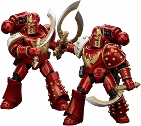 JOYTOY 1/18 Action Figure Warhammer 30K The Horus Heresy Thousand Sons Khenetai Occult Cabal Blademaster and Blade 2PCS Collection Model 4.72 inch