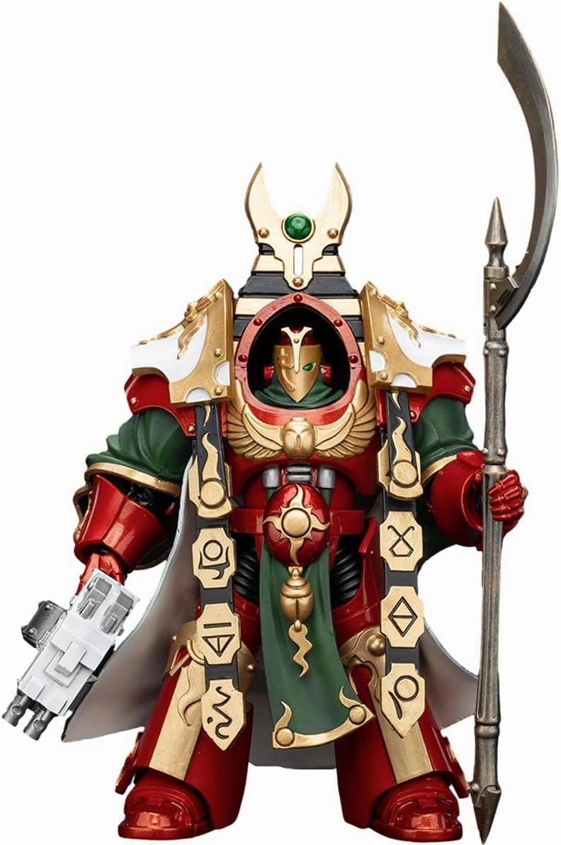 JOYTOY 1/18 Action Figure Warhammer 30K The Horus Heresy Thousand sons Legion Praetor in Cataphractii Terminator Armour Collection Model Birthday Gifts 4.84 inch